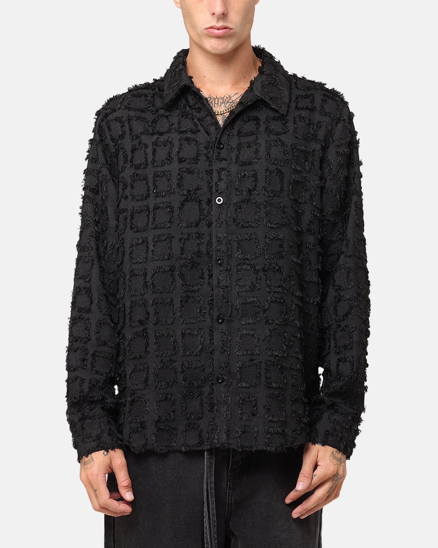 XXIII Hedge Maze Over Shirt Black Stretch Fit Technology Advanced Moisture Management