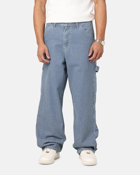 XXIII Striped Work Pant Navy Stripe Perfect Movement Soft Structure