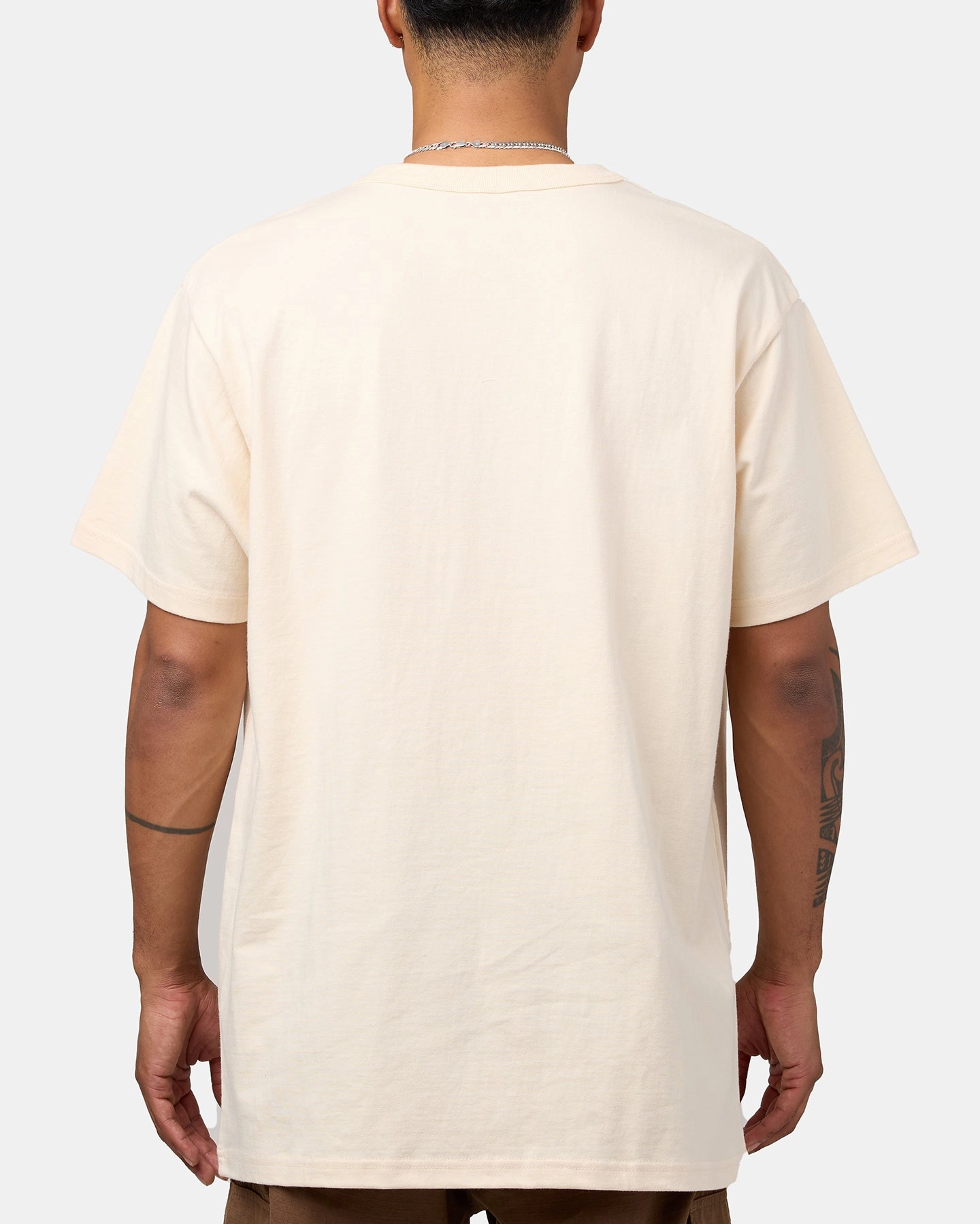 Daniel Patrick Surplus Logo T-Shirt Cream/Black Sports Outfit