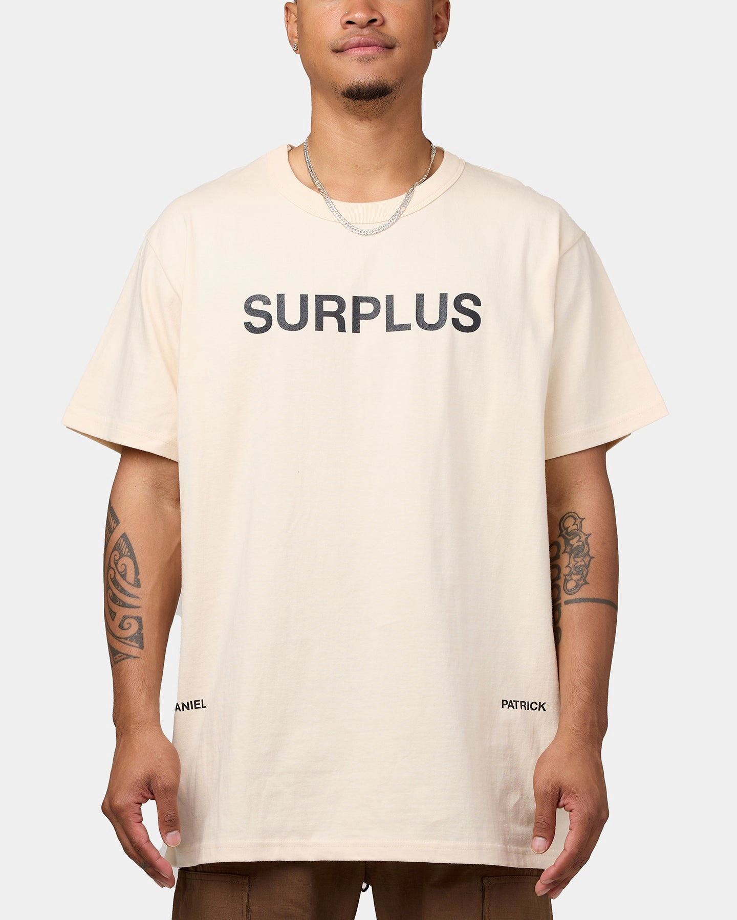 AntiStaticLining Everyday Comfort Daniel Patrick Surplus Logo T-Shirt Cream/Black