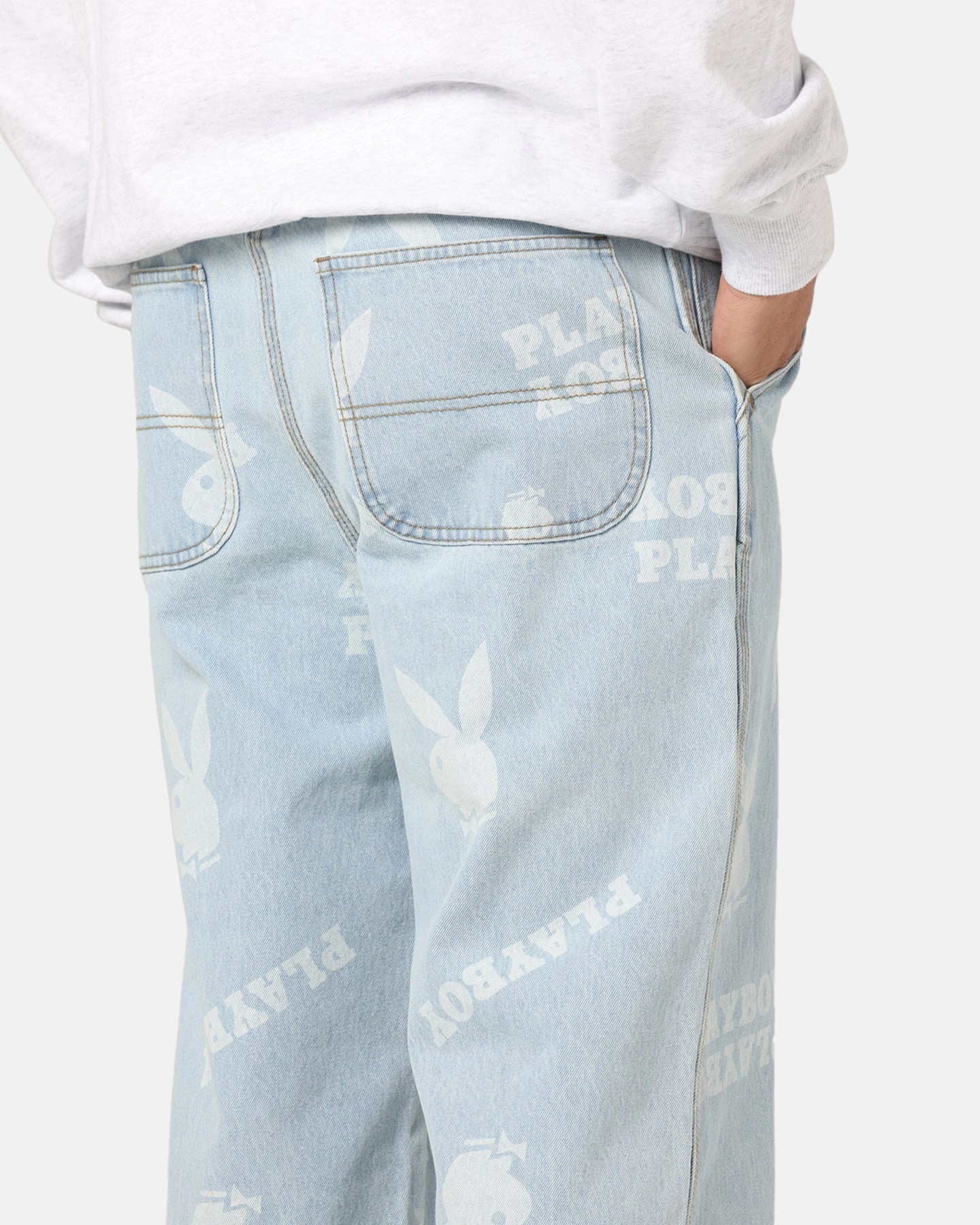 Playboy Mess Denim Jeans Light Indigo Athlete Fit Elegant