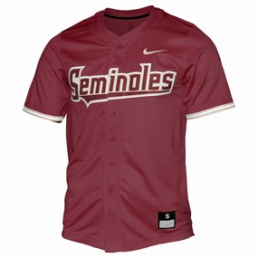 Simple and Cozy Hypoallergenic Fibers Nike Youth Seminoles Baseball Jersey - Garnet