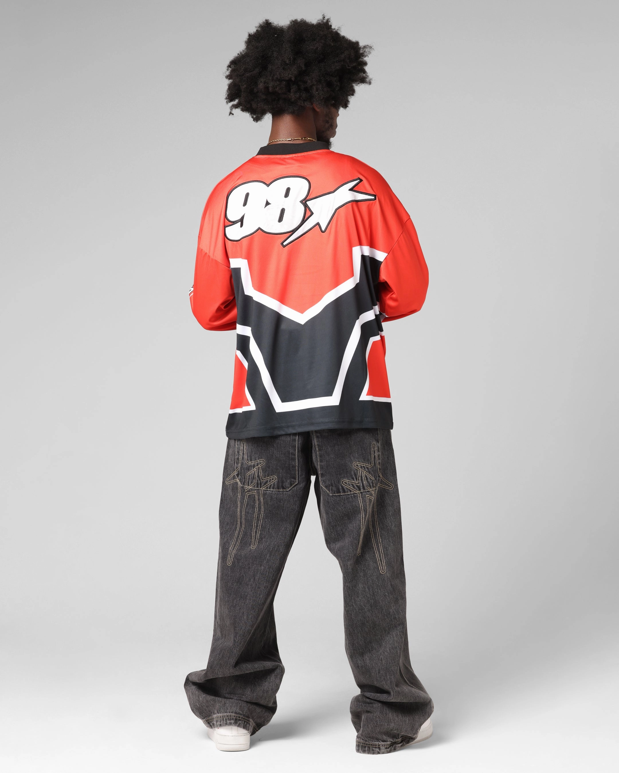 Loiter Thrill Racing Long Sleeve T-Shirt Red Cozy Style Simple Comfort