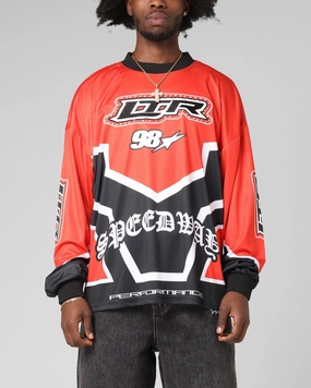 Loiter Thrill Racing Long Sleeve T-Shirt Red Classic Wear Light Fashion