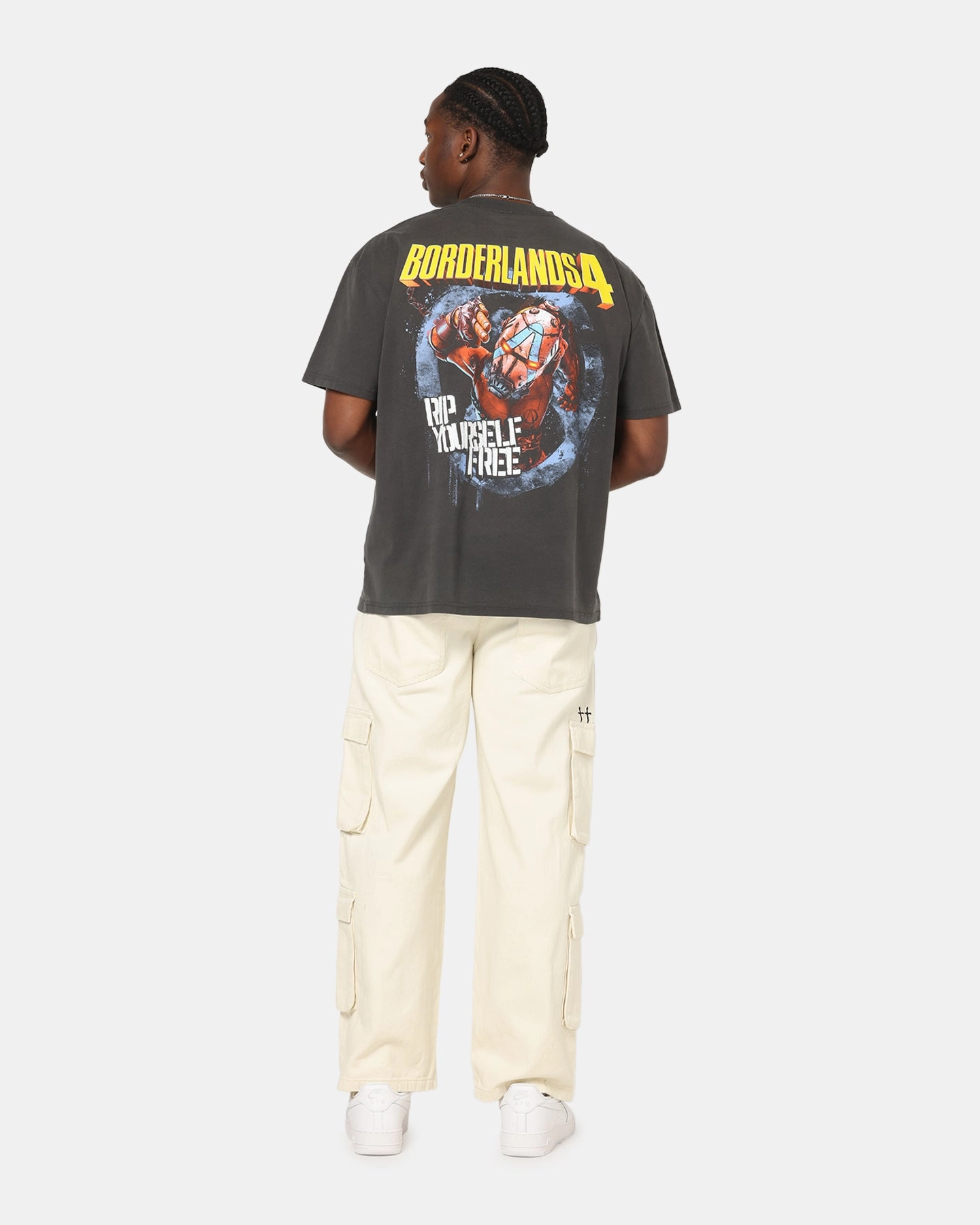 73 Studio X Borderlands 4 T-Shirt Black Wash Stretch Knit