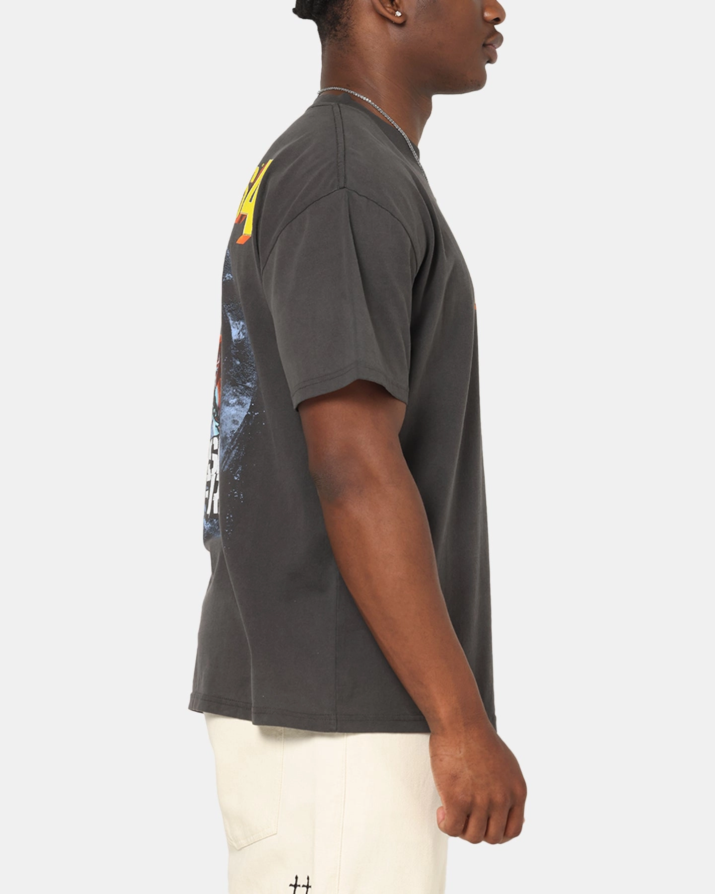 73 Studio X Borderlands 4 T-Shirt Black Wash Durable Ribbed Hem Outdoor Activity