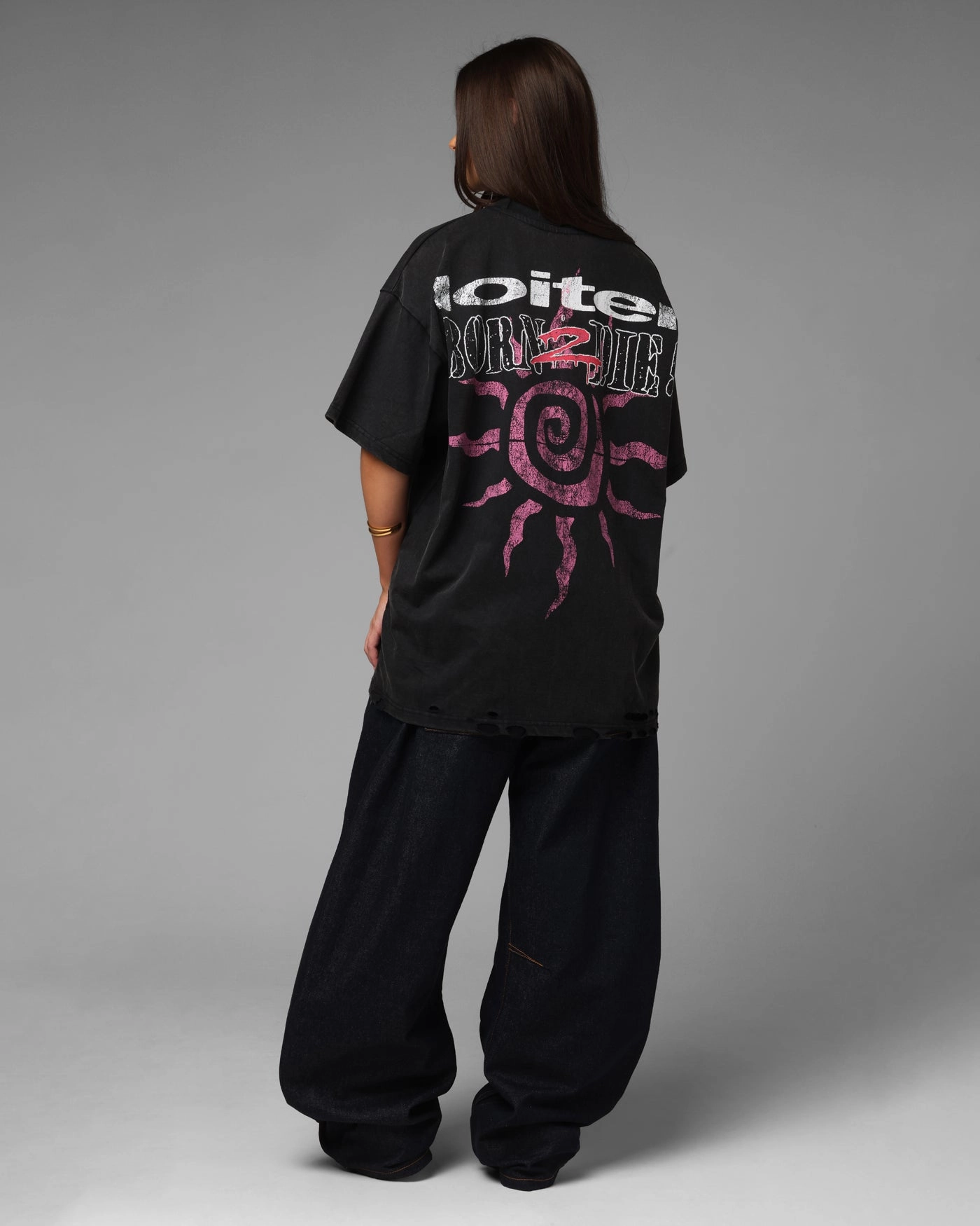 Loiter Weezy Premium Vintage T-Shirt Washed Black Timeless Design Prom