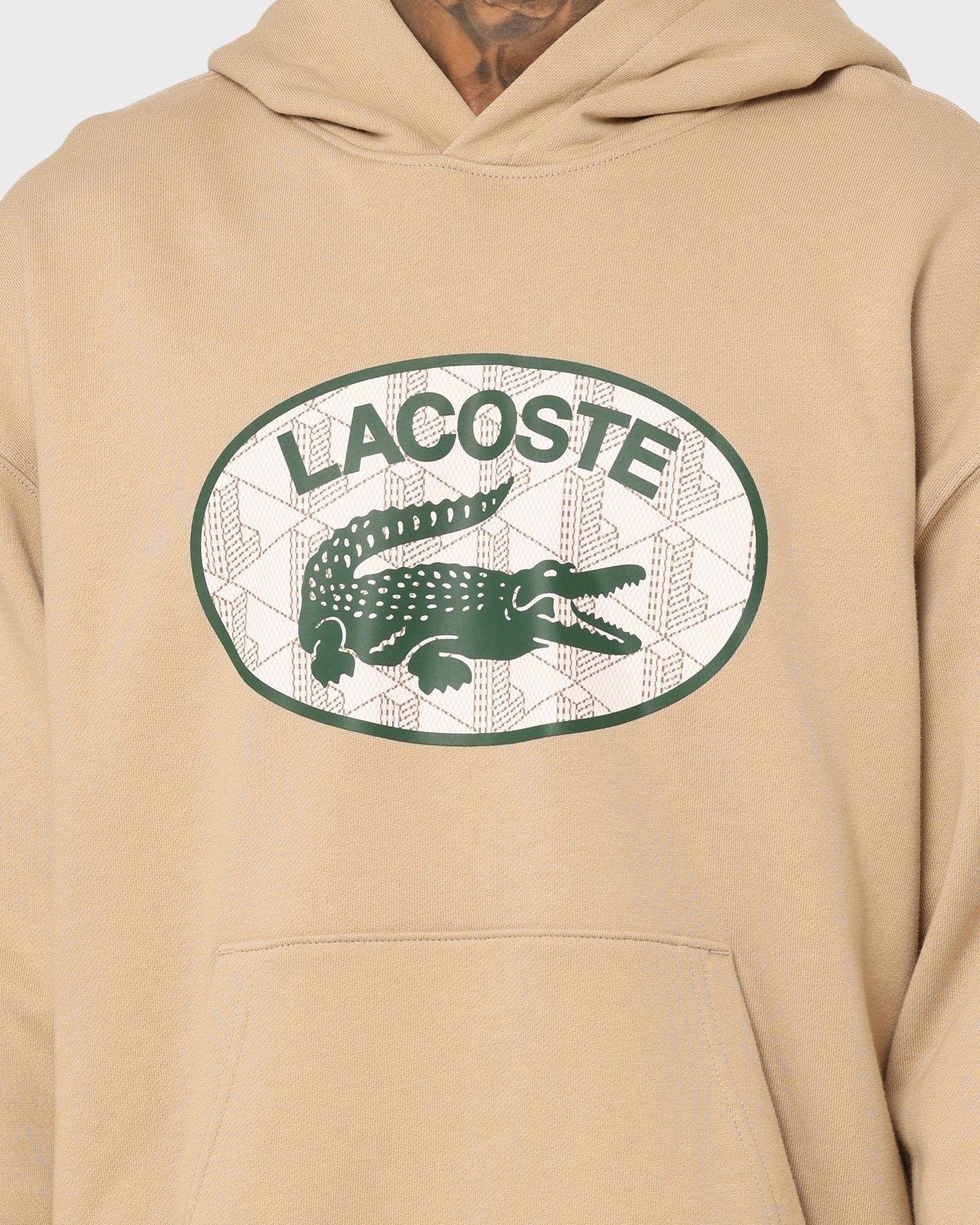 Lacoste Monogram Logo Hoodie Viennese suitable for stage shows