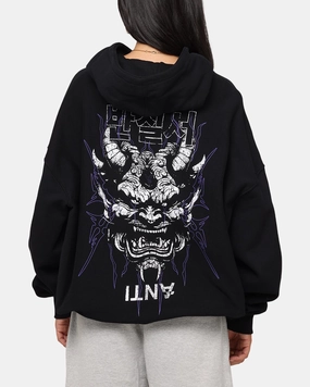 The Anti Order Agma Boxy Hoodie Black Multi Panel Construction