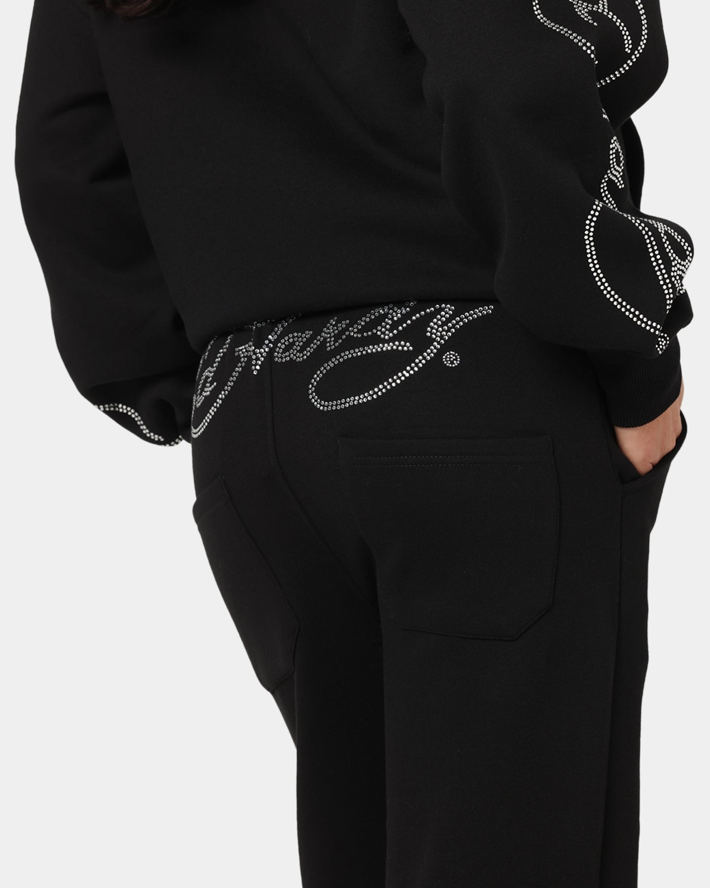 Ed Hardy Trinity Sweatpants Black Cozy Look Lightweight Fabric