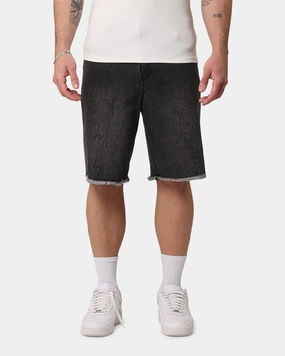 Cotton shorts Saint Morta Inferno Baggy Denim Shorts Black Shadow