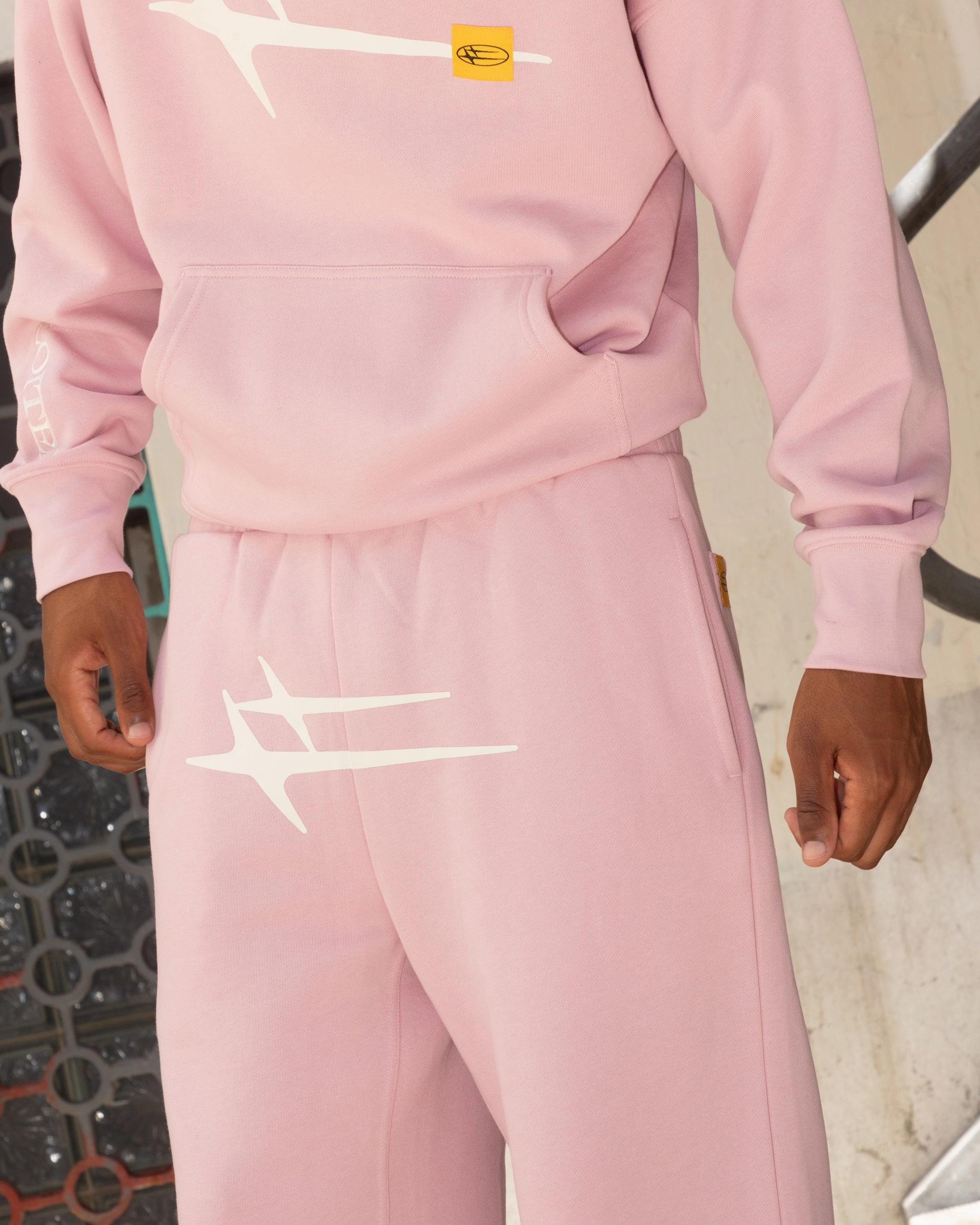 Loiter Hybrid Sweatpants Dusty Pink OdorResistantFinish Smooth Fabric