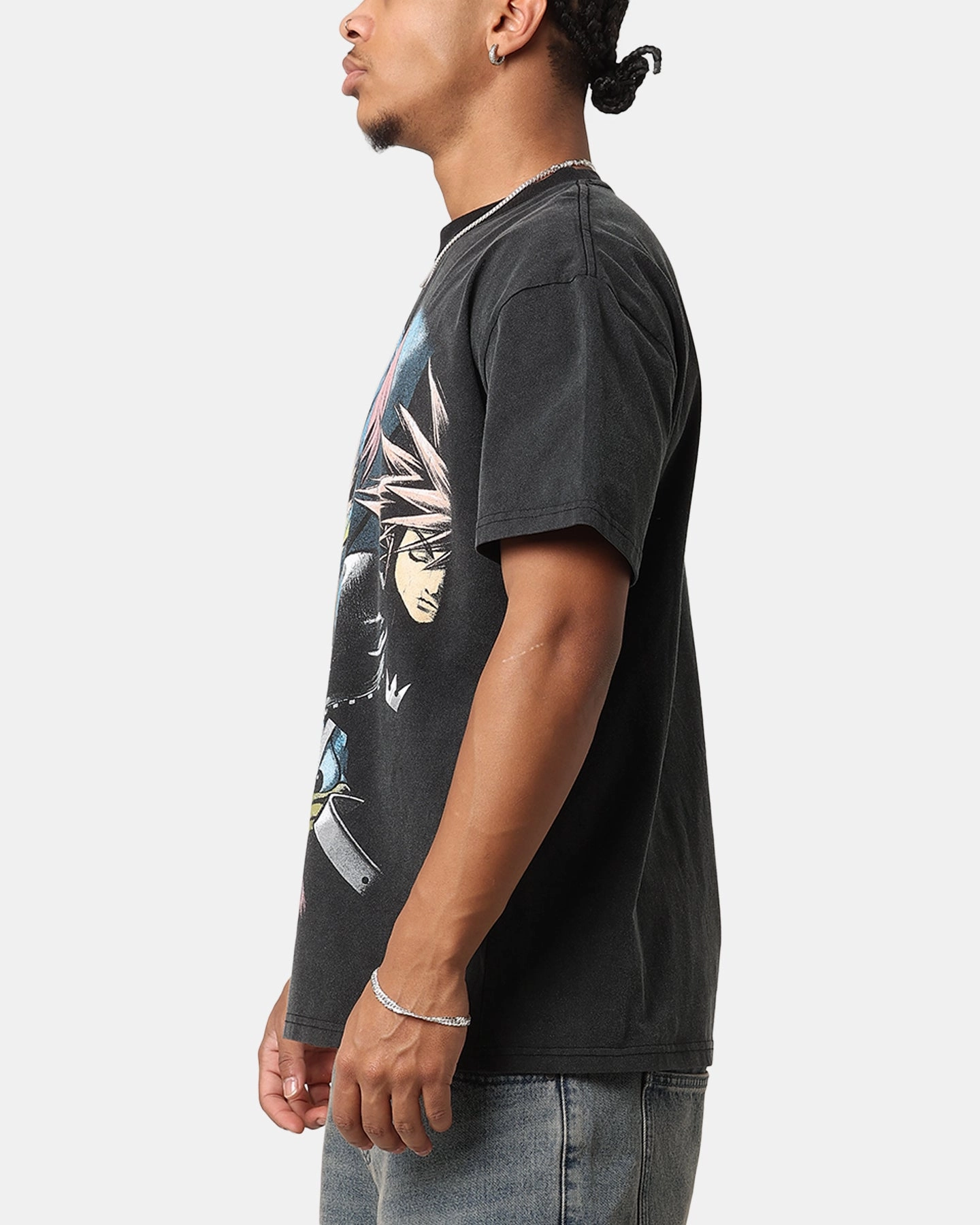 Goat Crew X Kingdom Hearts Poster Heavy T-Shirt Vintage Black RelaxedFit