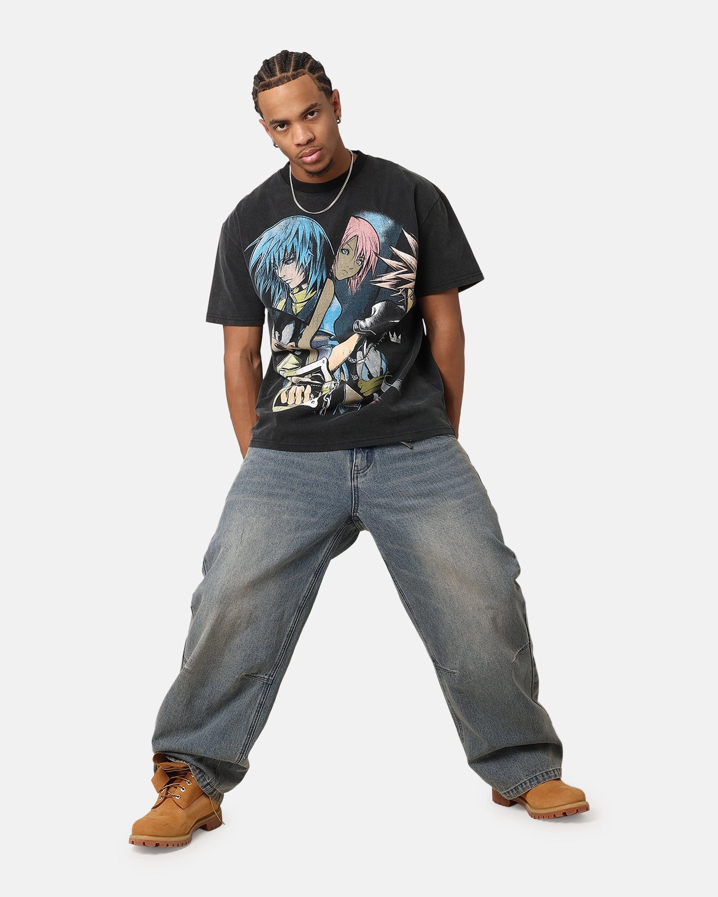 Comfortable fit Informal charm Goat Crew X Kingdom Hearts Poster Heavy T-Shirt Vintage Black