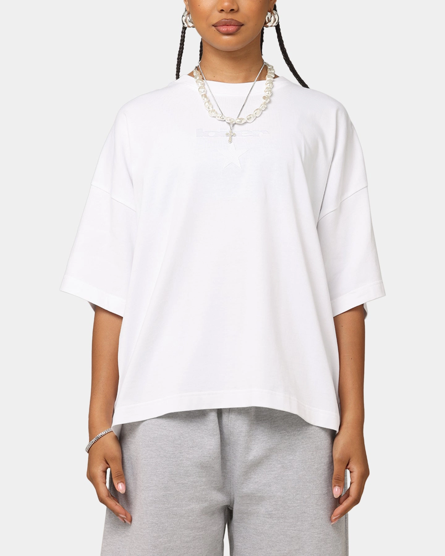Loiter Premium Essentials Boxy T-Shirt White NoSideSeams