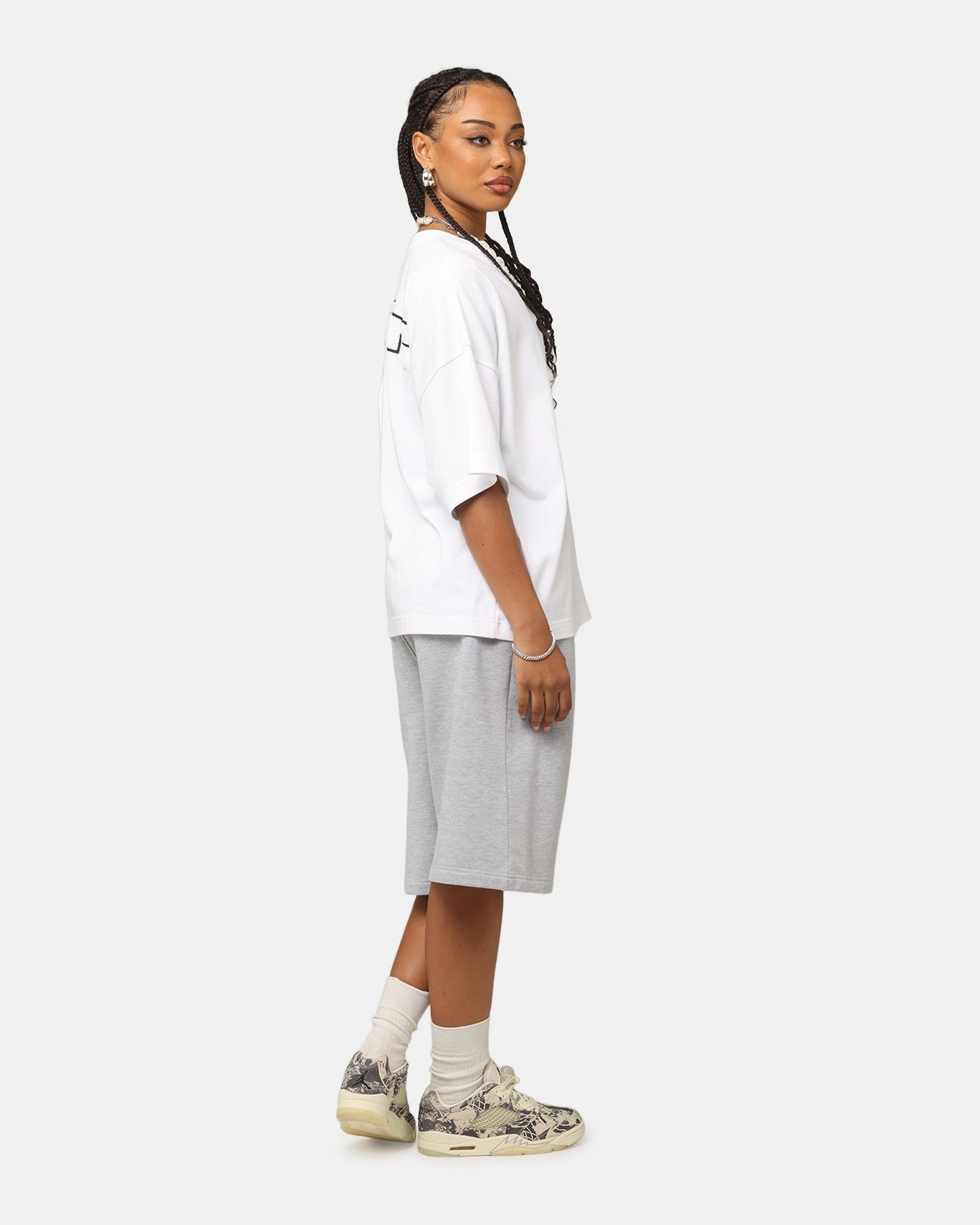 FadeResistant Loiter Premium Essentials Boxy T-Shirt White