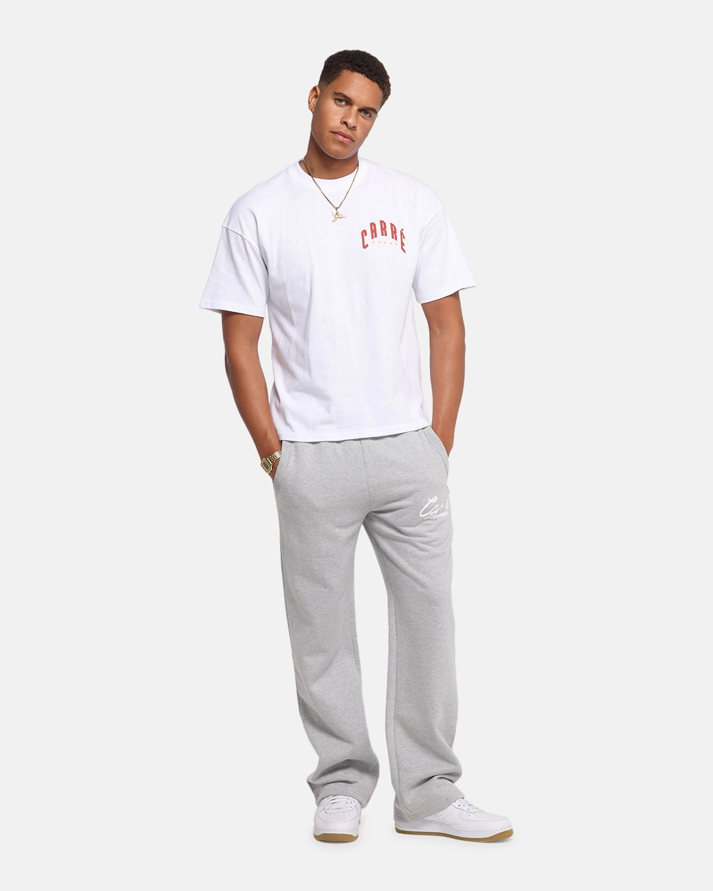 Chic Fashion Carre Tiger Glow T-Shirt White