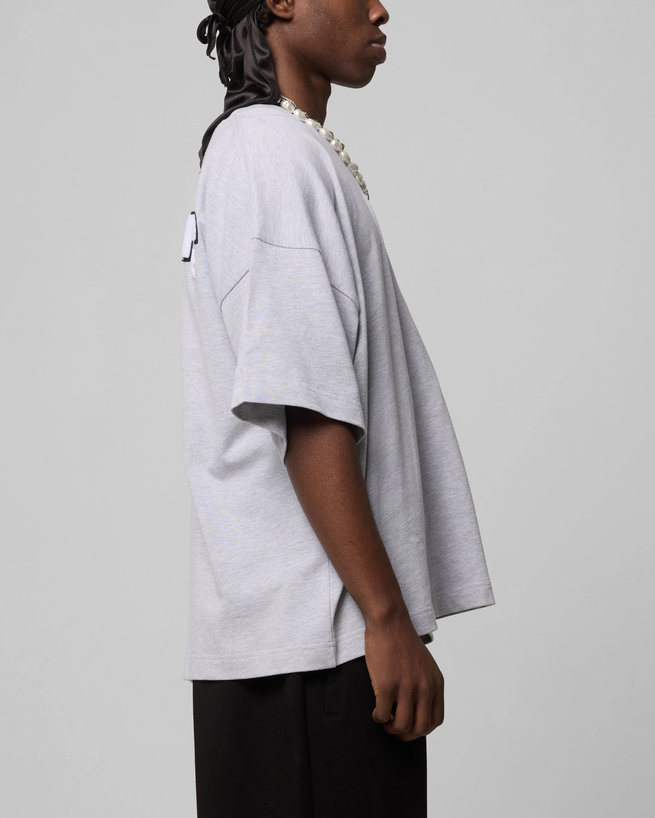 Loiter Premium Essentials Boxy T-Shirt Grey Marle Luxurious