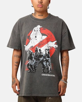 Preppy Goat Crew X Ghostbusters Heavyweight T-Shirt Black Wash