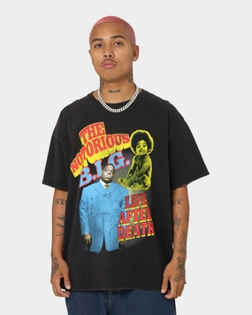 Notorious B.I.G Biggie Bootleg Vintage T-Shirt Black Wash theater visit
