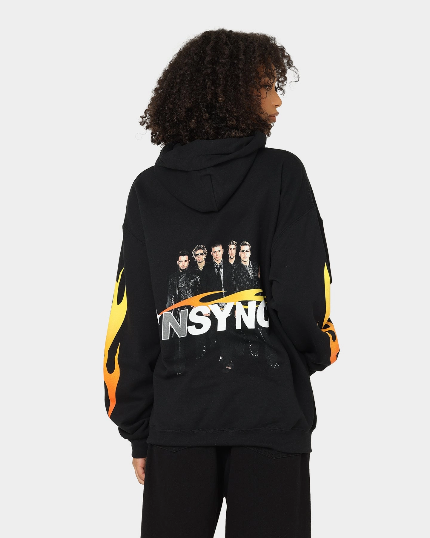 EnhancedDurabilityFinish NSYNC Flame Photo Hoodie Black