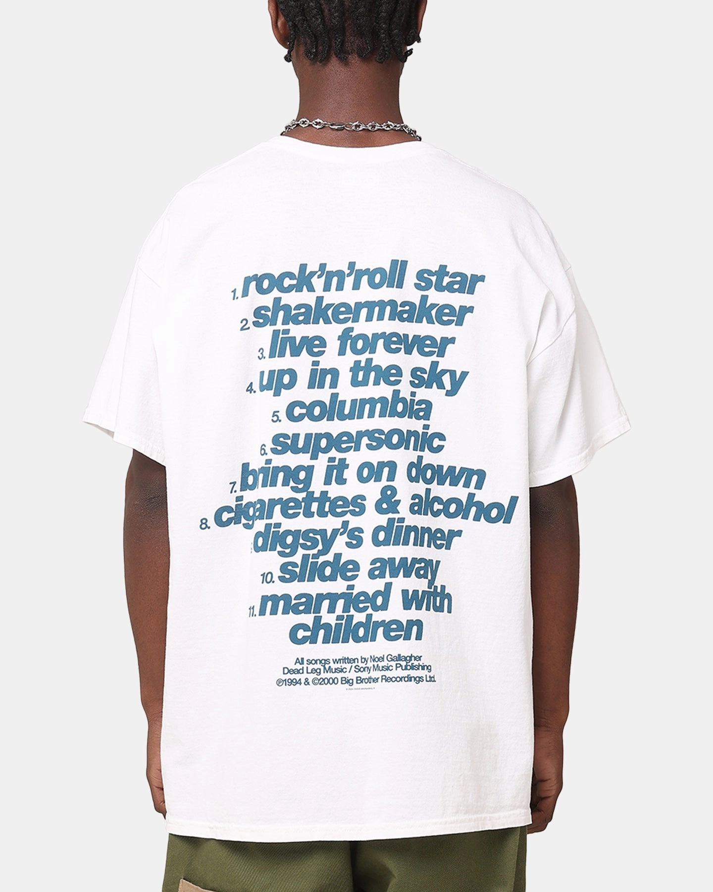 spring fashion Oasis Definitely Maybe T-Shirt White Vintage