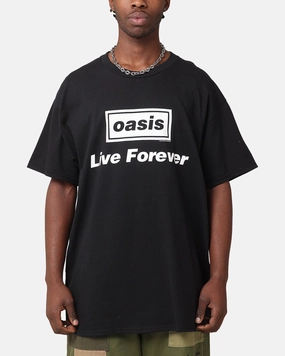 Oasis Live Forever T-Shirt Black Comfy Pieces
