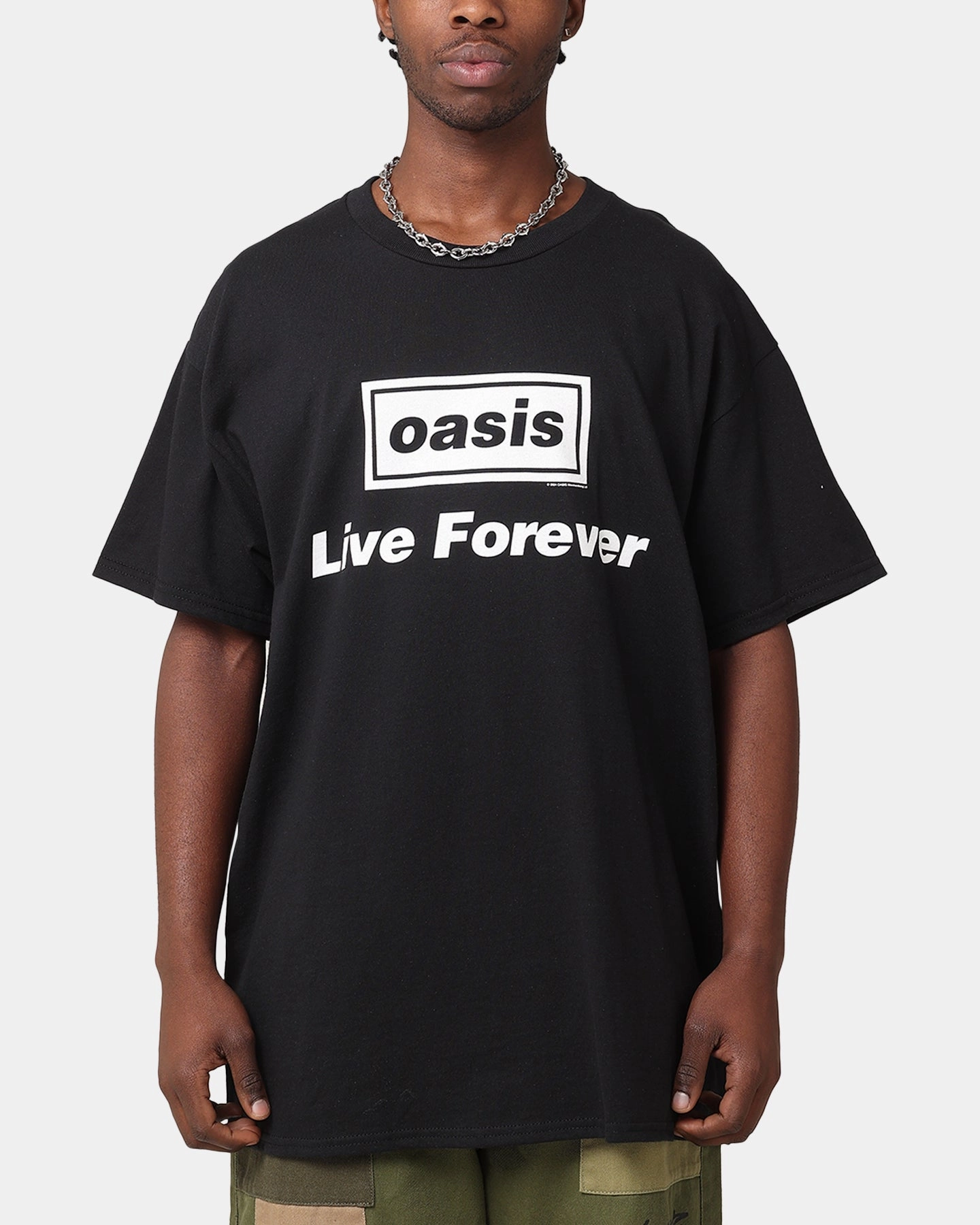 Oasis Live Forever T-Shirt Black Comfy Pieces