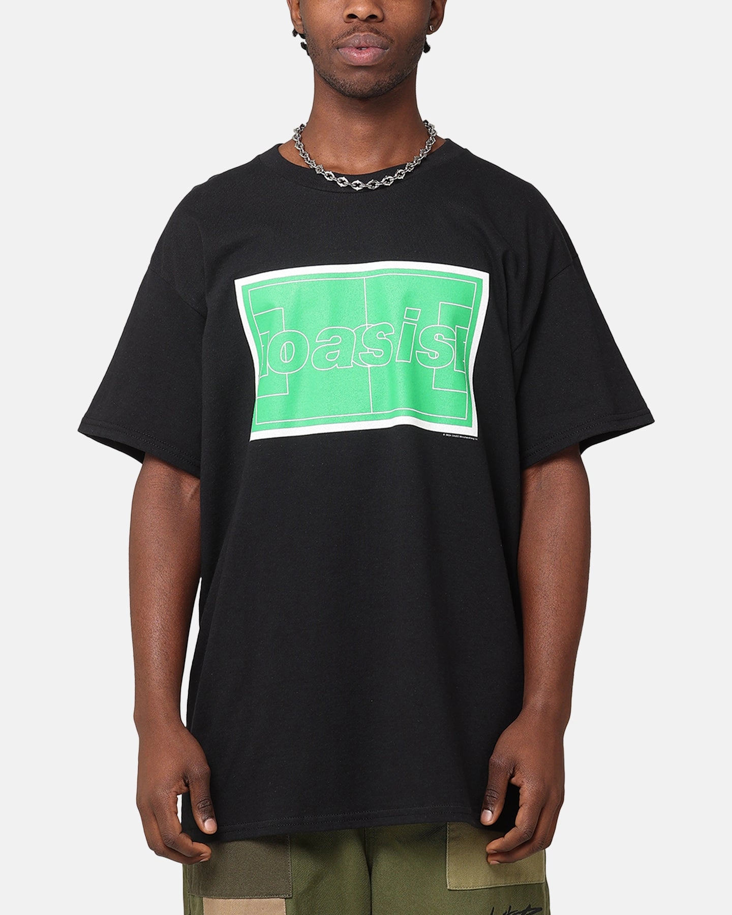 Casual Layering Wear Oasis Maine Road T-Shirt Black