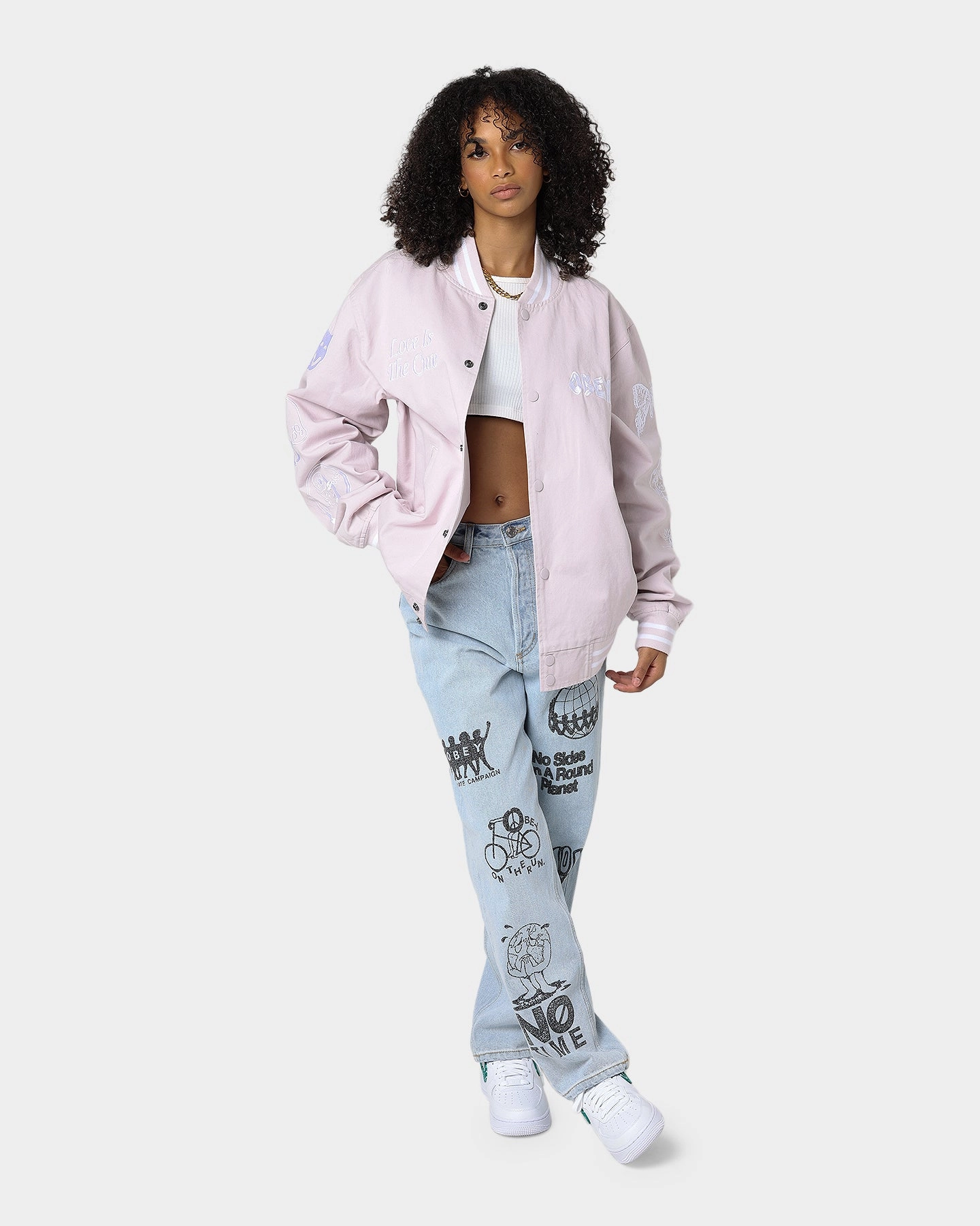 Quick Release Buckles Bravery Obey Cherub Jacket Purple Paste