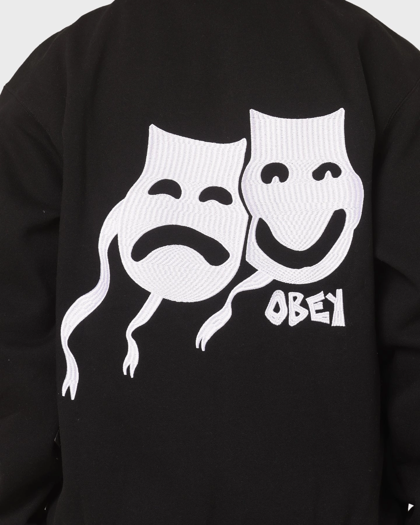Linen Obey Flash Zip Hoodie Black