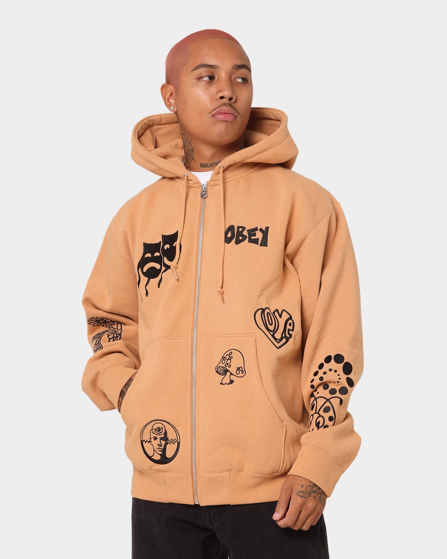 Chill Proof Obey Flash Zip Hoodie Rabbit Paw
