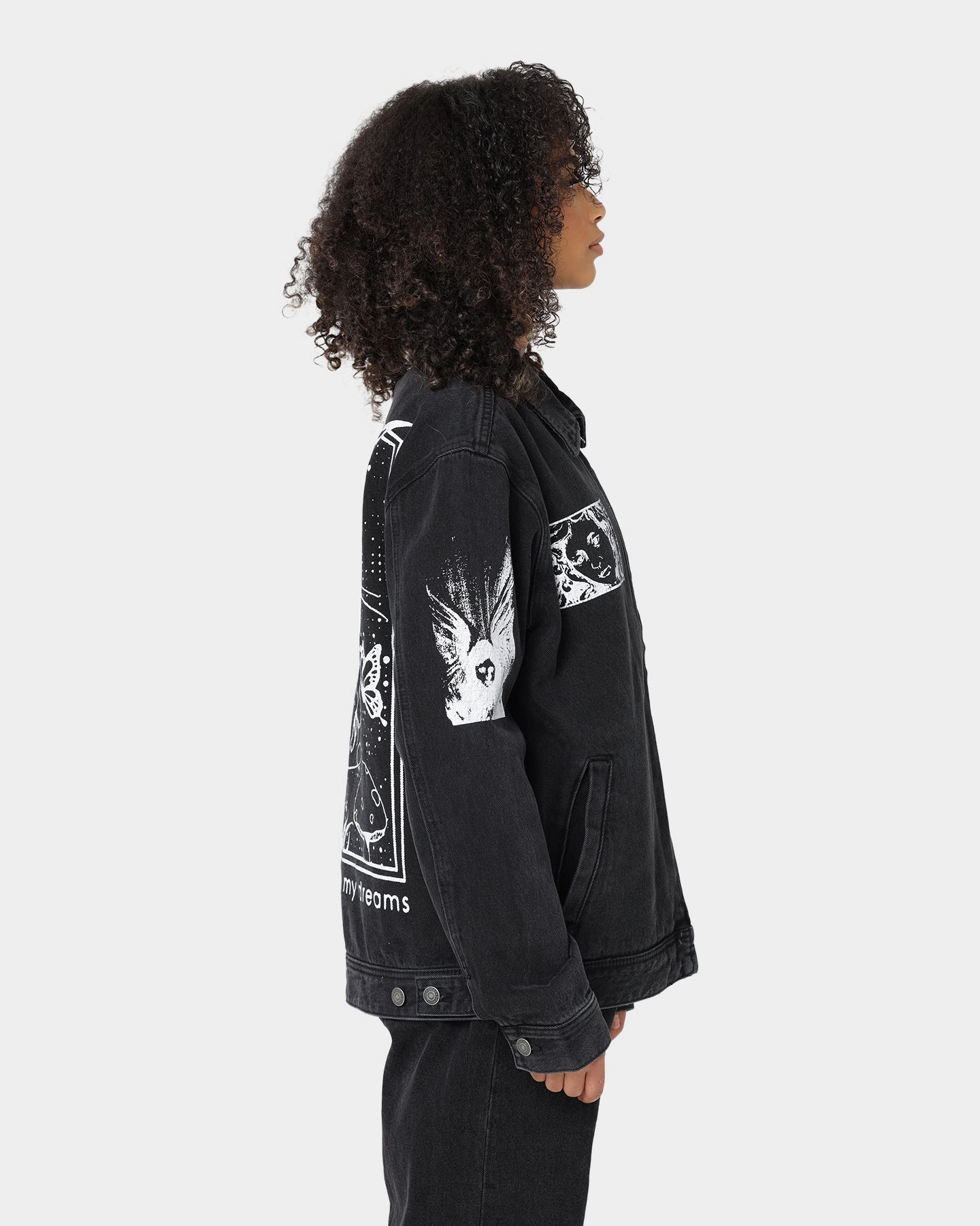 Obey Obey Dreams Denim Jacket Dusty Black Lightweight Outerwear