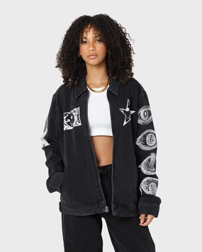 Wind Safe Daily Utility Obey Obey Dreams Denim Jacket Dusty Black