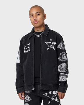 Obey Obey Dreams Denim Jacket Dusty Black Bonded Seam Technology