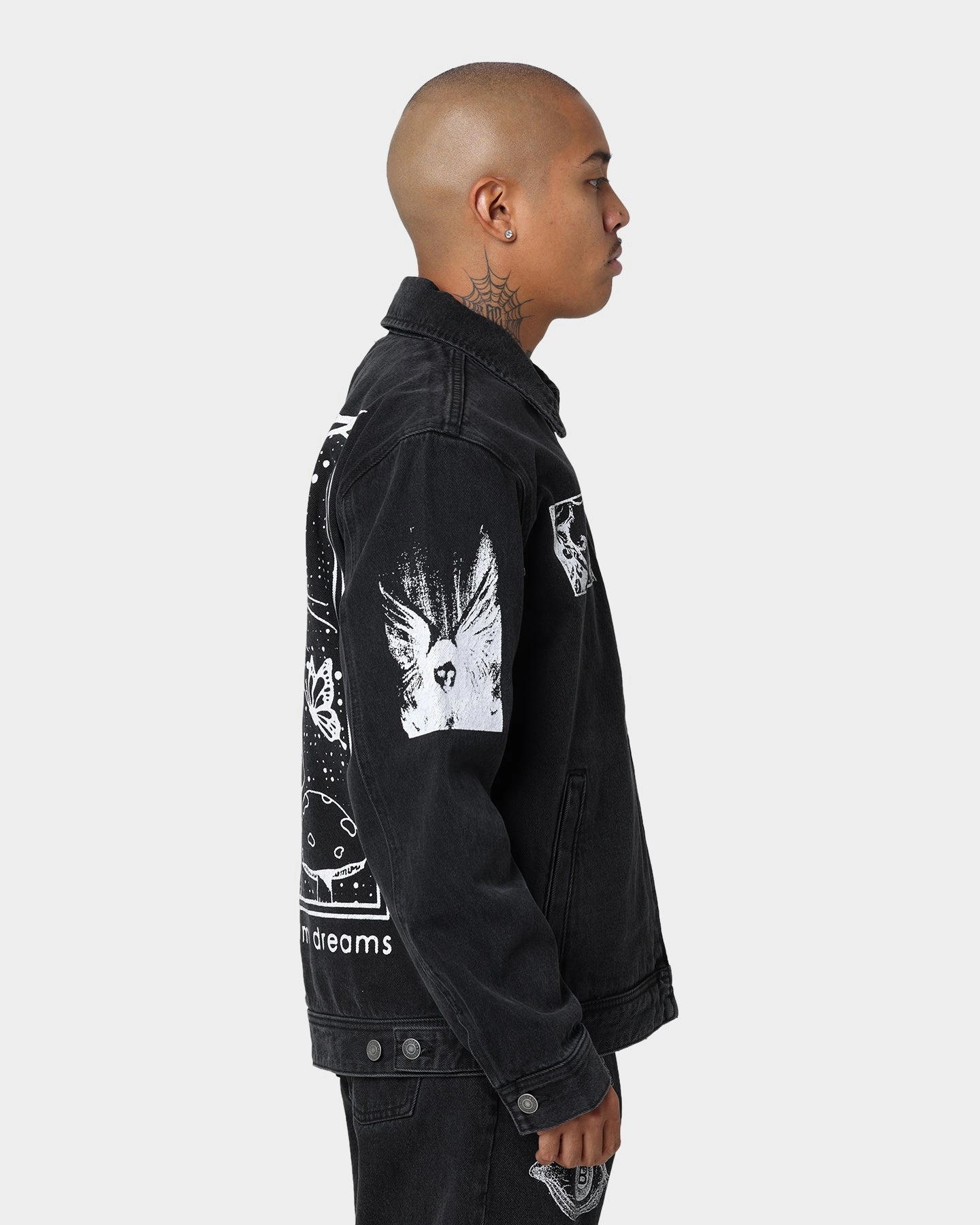 Obey Obey Dreams Denim Jacket Dusty Black rural people Bronzer
