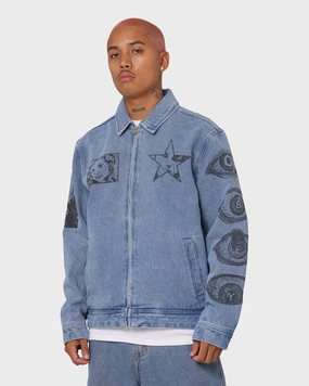 Obey Obey Dreams Denim Jacket Light Indigo hypoallergenic material