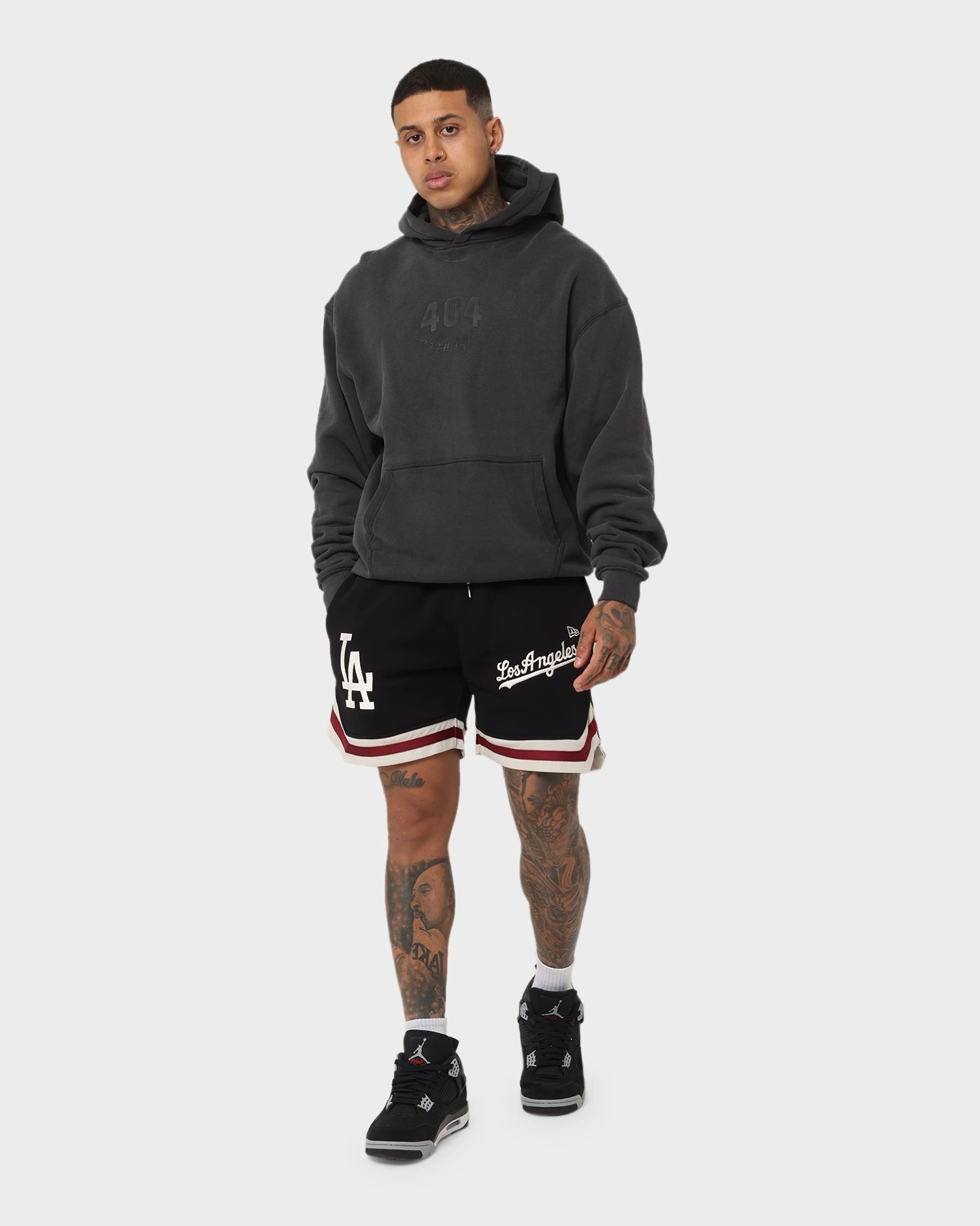 New Era Los Angeles Dodgers Fleece Ball Shorts Black/Stone Easy Movement Fit