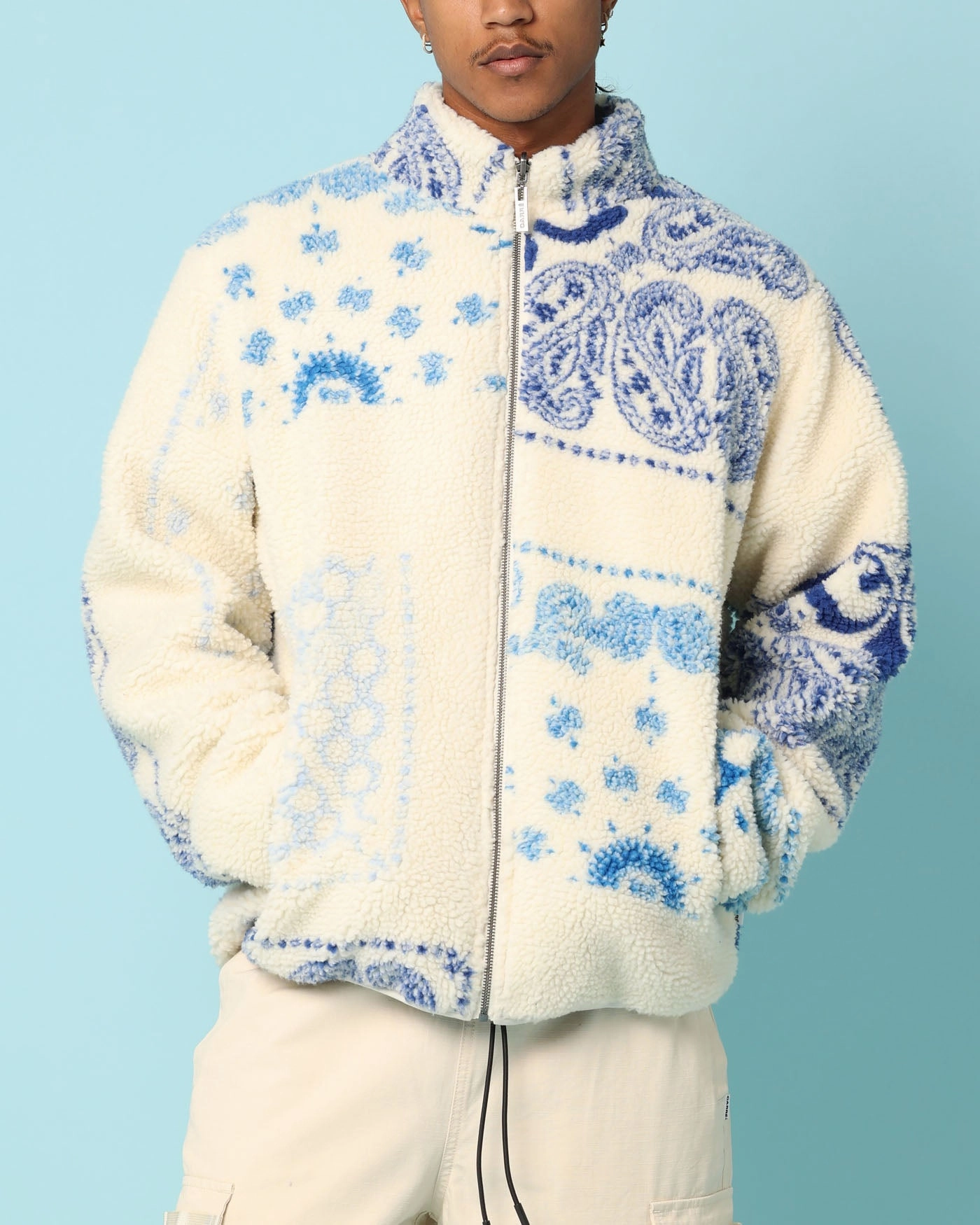 Carr?? Fragment Reversible Jacket Light Blue Denim Bill polka dotted