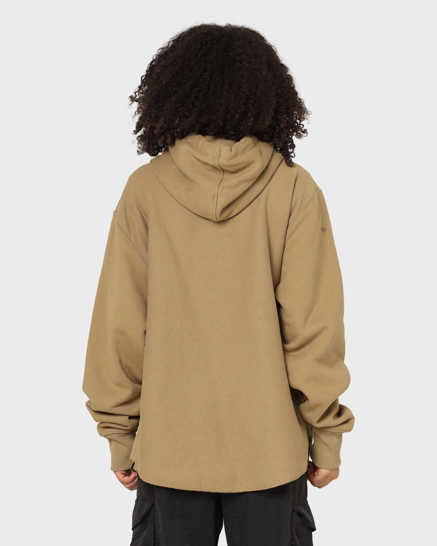 Talent Champion Reverse Weave Boxy Anorak Hoodie Whole Wheat Khaki