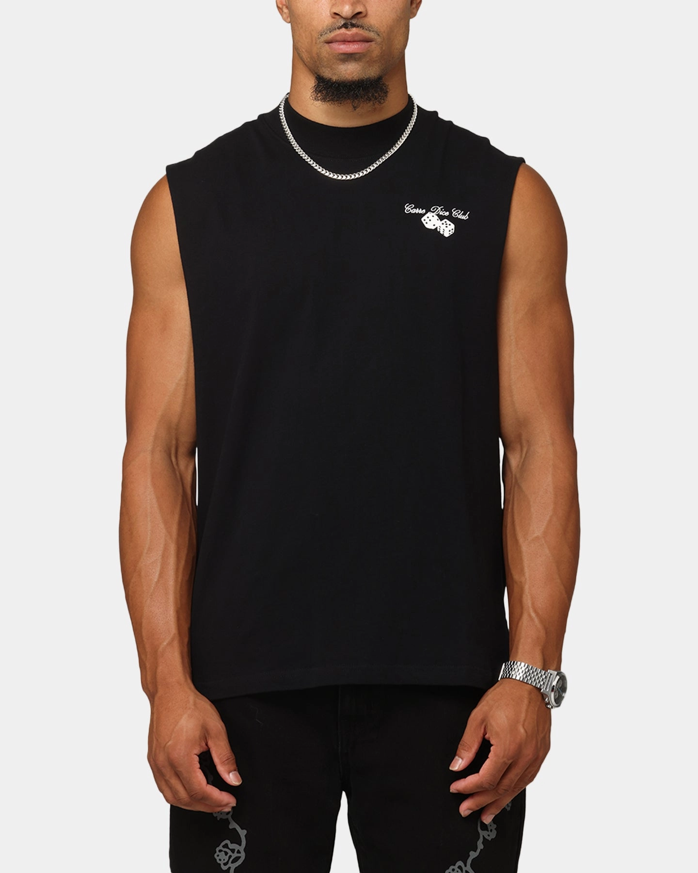 Carre Dice Club Muscle T-Shirt Black Light Fit Round neck simplicity