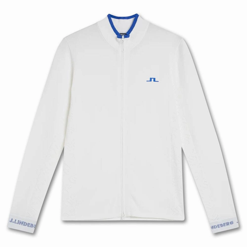 Softshell Material CompressionResistant J.Lindeberg Almaida Knitted Golf Sweater White - FW23 Women