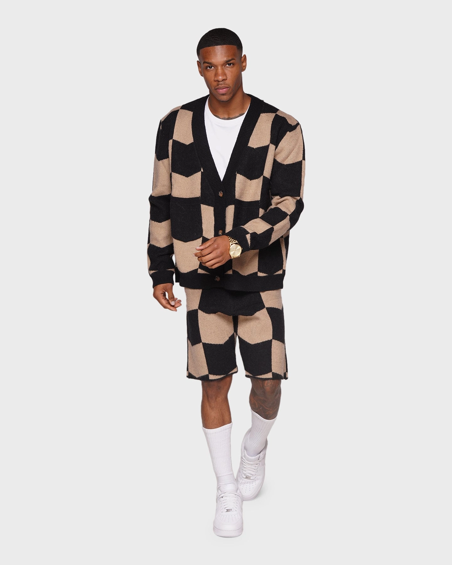XXIII Meda Check Shorts Black/Beige food industry