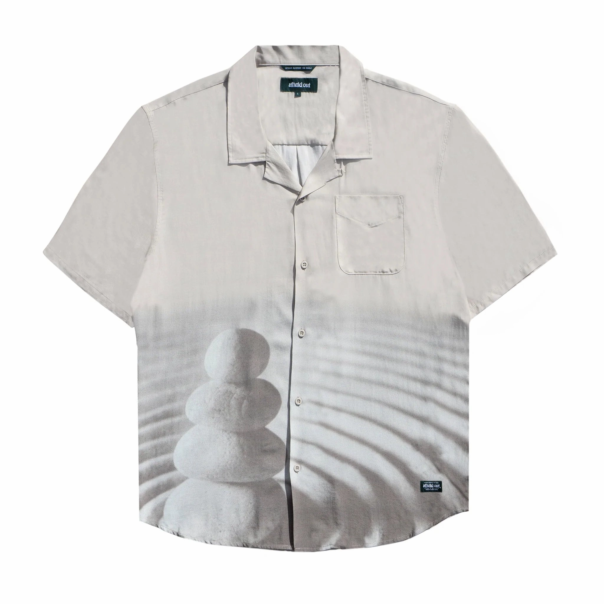 Afield Out Zen Button Up 'Bone' Structured Collar Beach Attire
