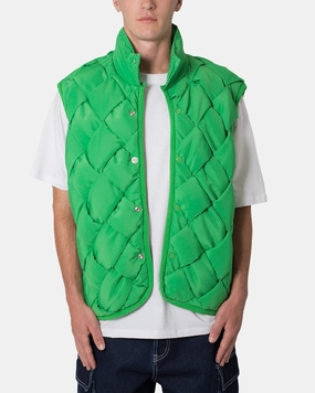 MNML Woven Puffer Vest Green Adaptive Climate Control