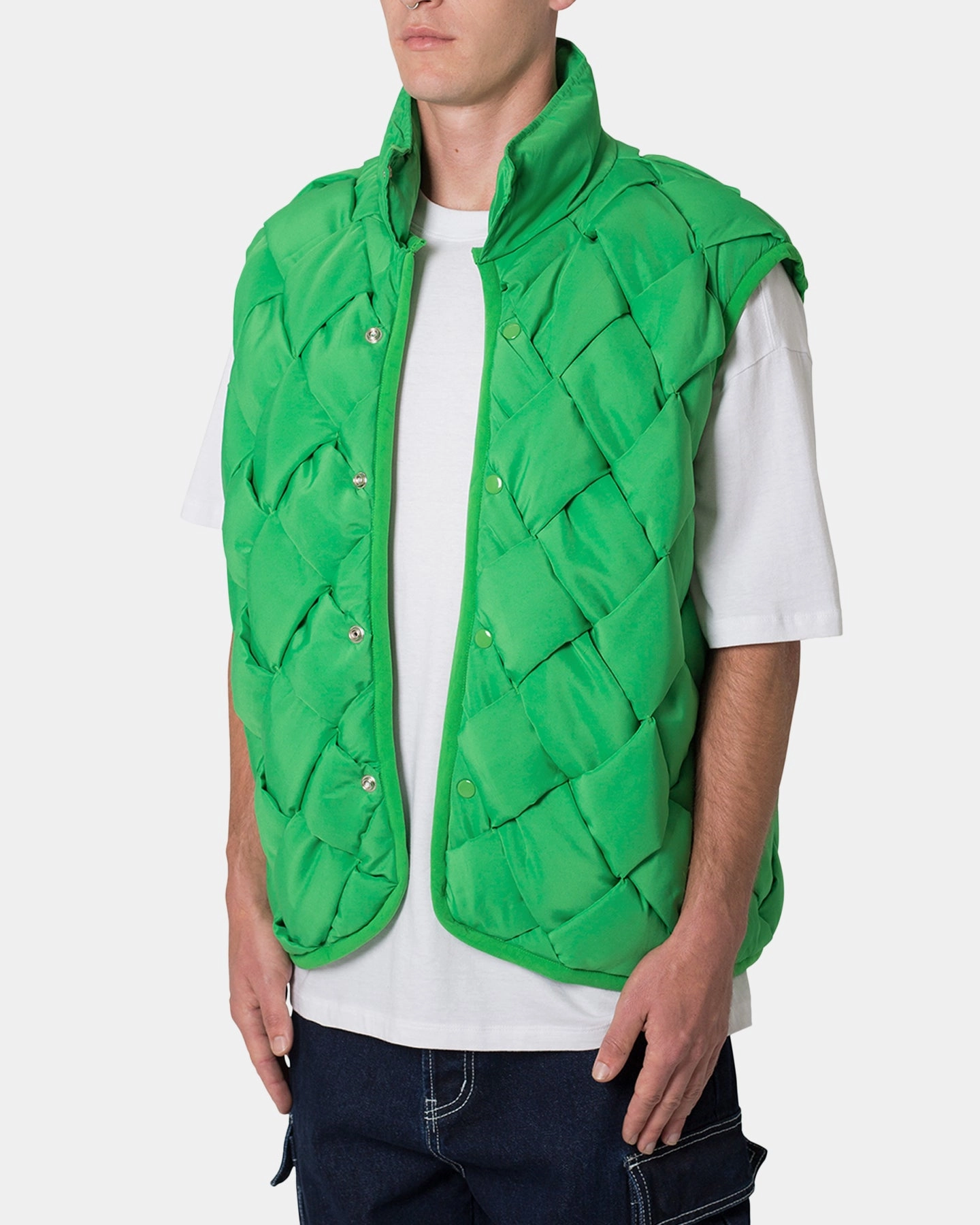 Altruism MNML Woven Puffer Vest Green