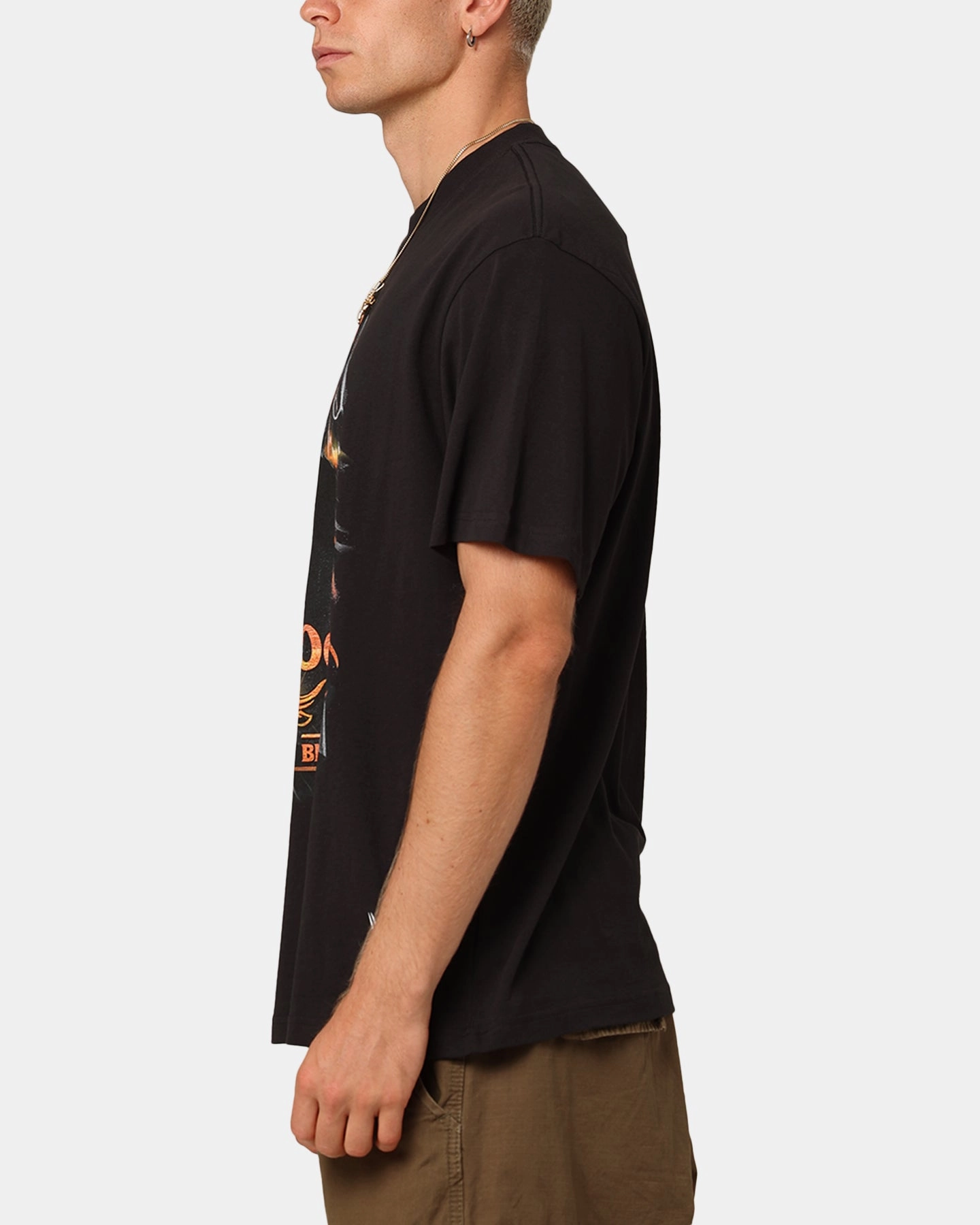 Mitchell & Ness X WWE Dwayne "The Rock" Johnson Team Bring It T-Shirt Overdyed Black Light Casual
