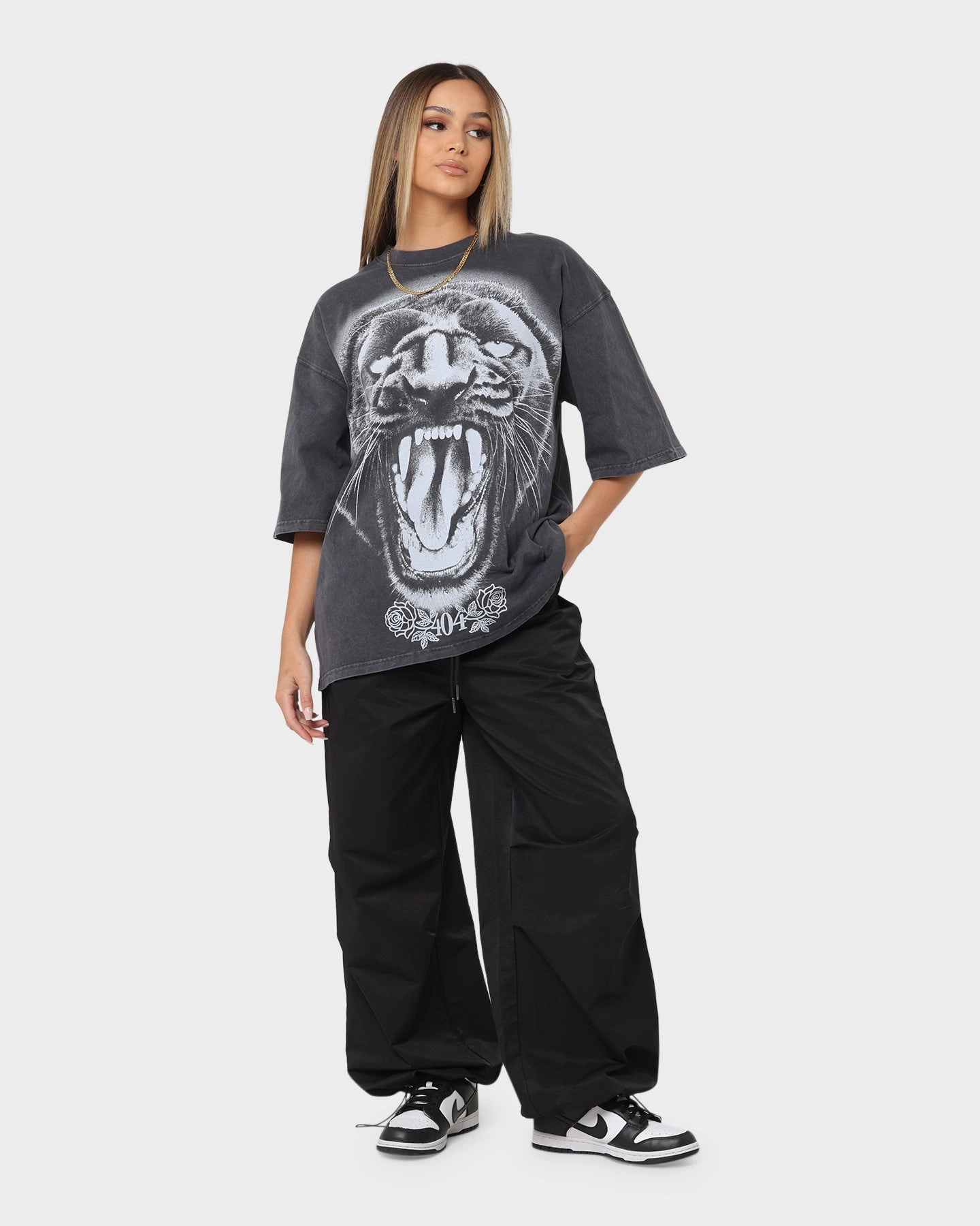 404 Pantheress Vintage T-Shirt Charcoal Active Comfort