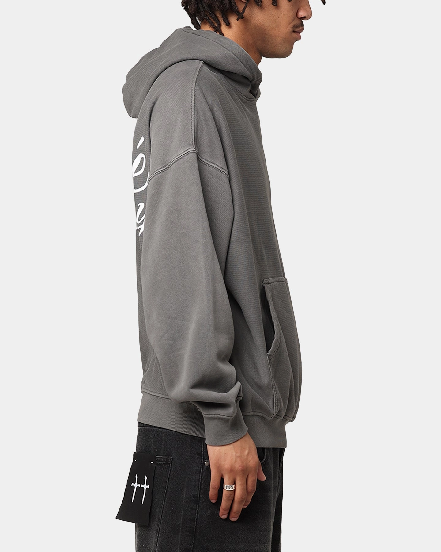 Carre Serif Hoodie Washed Charcoal FoldableDesign train journey
