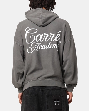 snowboarder Carre Serif Hoodie Washed Charcoal